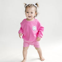 Lucky Panda Kids - Baby & Kids Biker Shorts Set | Pink