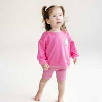 Lucky Panda Kids - Baby & Kids Biker Shorts Set | Pink