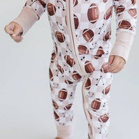 Lucky Panda Kids - Bamboo Zip Romper | Game Day