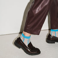 SHEER FRENCH WINDOW SOCKS - Capri Blue