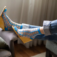 SHEER FRENCH WINDOW SOCKS - Capri Blue