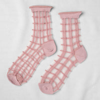 SHEER FRENCH WINDOW SOCKS - Petal