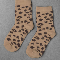 LEOPARD SOCKS - Tan