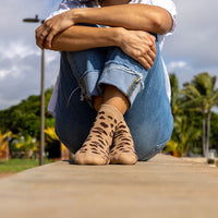 LEOPARD SOCKS - Tan