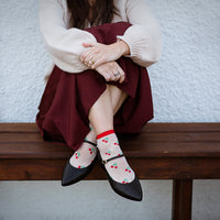 SHEER FRUIT SOCKS - Sheer Cherry
