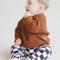 Lucky Panda Kids - Chunky Knit Sweater | Rust