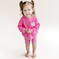 Lucky Panda Kids - Baby & Kids Biker Shorts Set | Pink