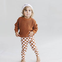 Lucky Panda Kids - Chunky Knit Sweater | Rust