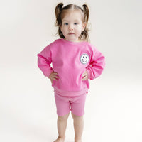 Lucky Panda Kids - Baby & Kids Biker Shorts Set | Pink