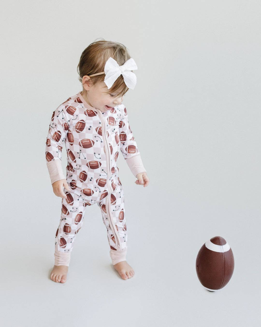 Lucky Panda Kids - Bamboo Zip Romper | Game Day