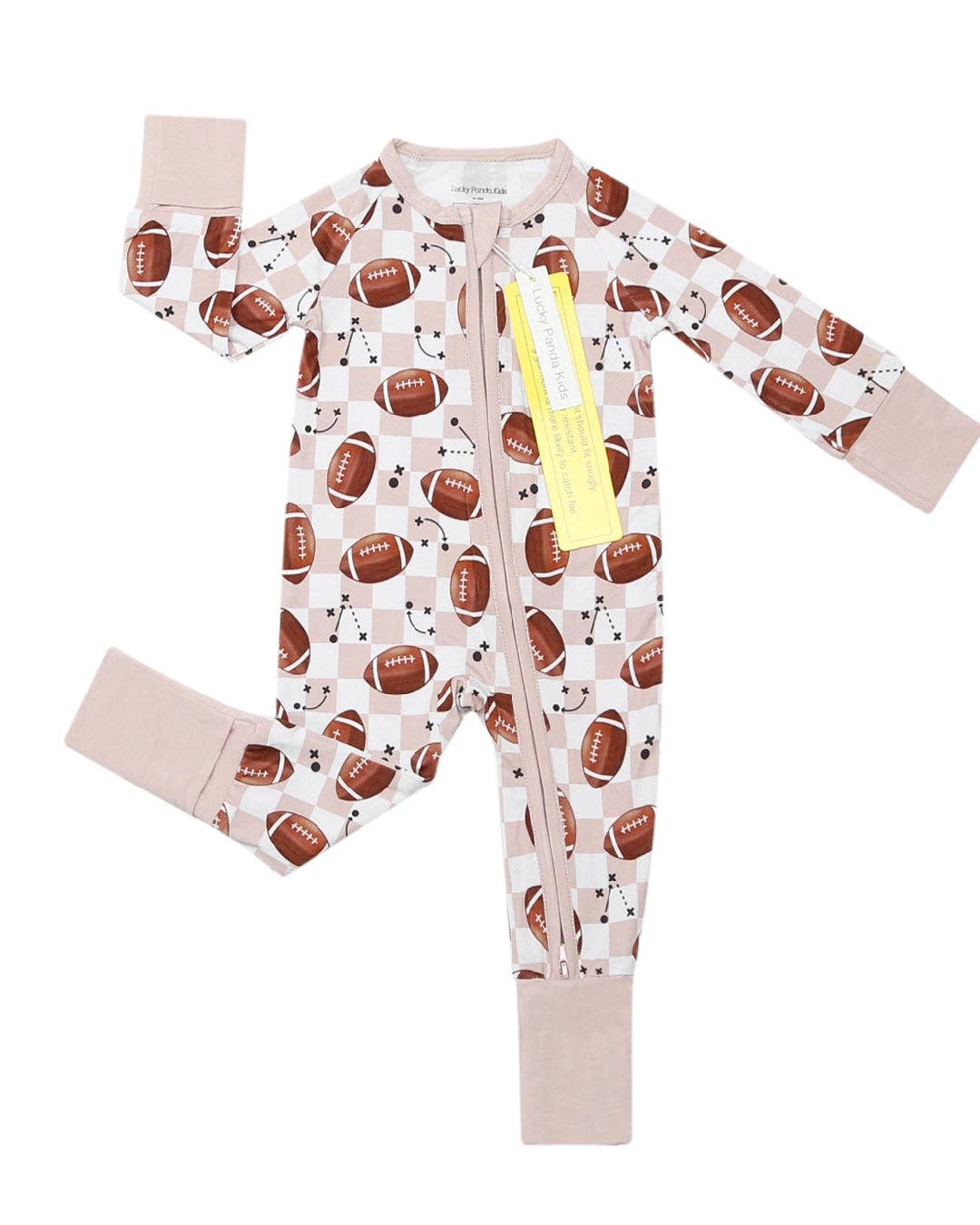 Lucky Panda Kids - Bamboo Zip Romper | Game Day