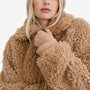 Bubble Sherpa Jacket- Tan