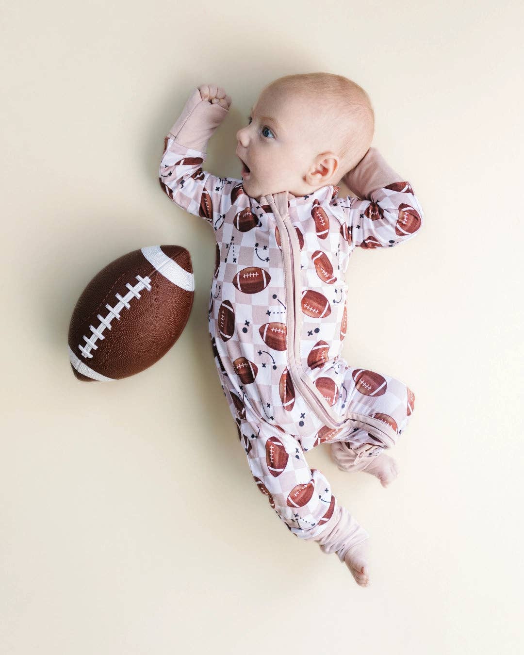 Lucky Panda Kids - Bamboo Zip Romper | Game Day
