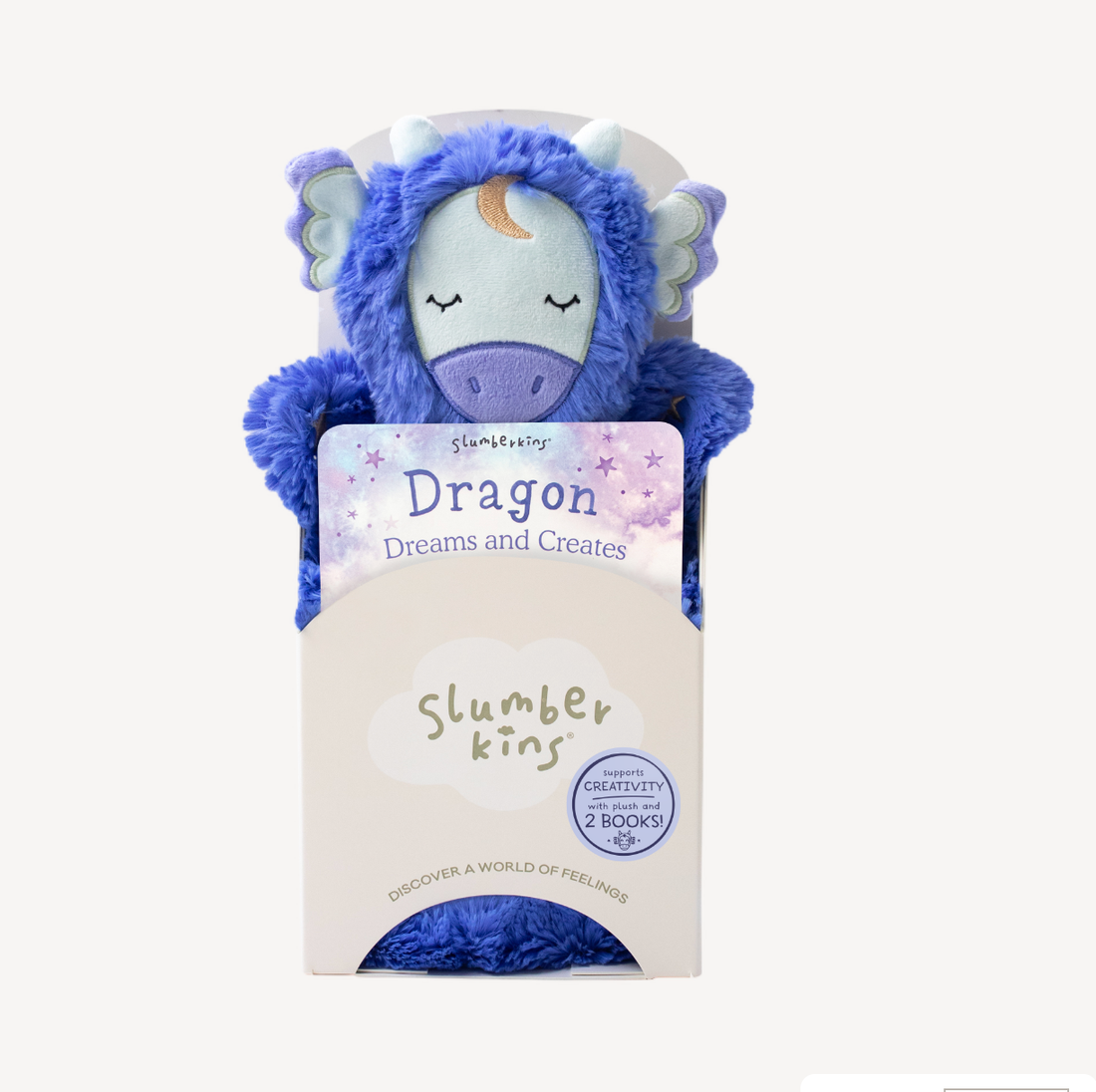 Slumberkins Inc. - Dragon's Creativity Plush Set - with 2 books!
