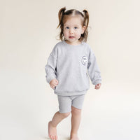 Lucky Panda Kids - Baby & Kids Biker Shorts Set | Gray
