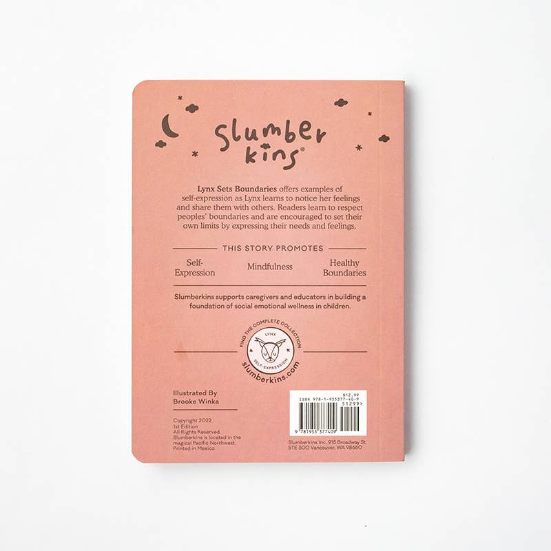 Slumberkins Inc. - Lynx's Self Expression Plush Snuggler Set - with 2 books!