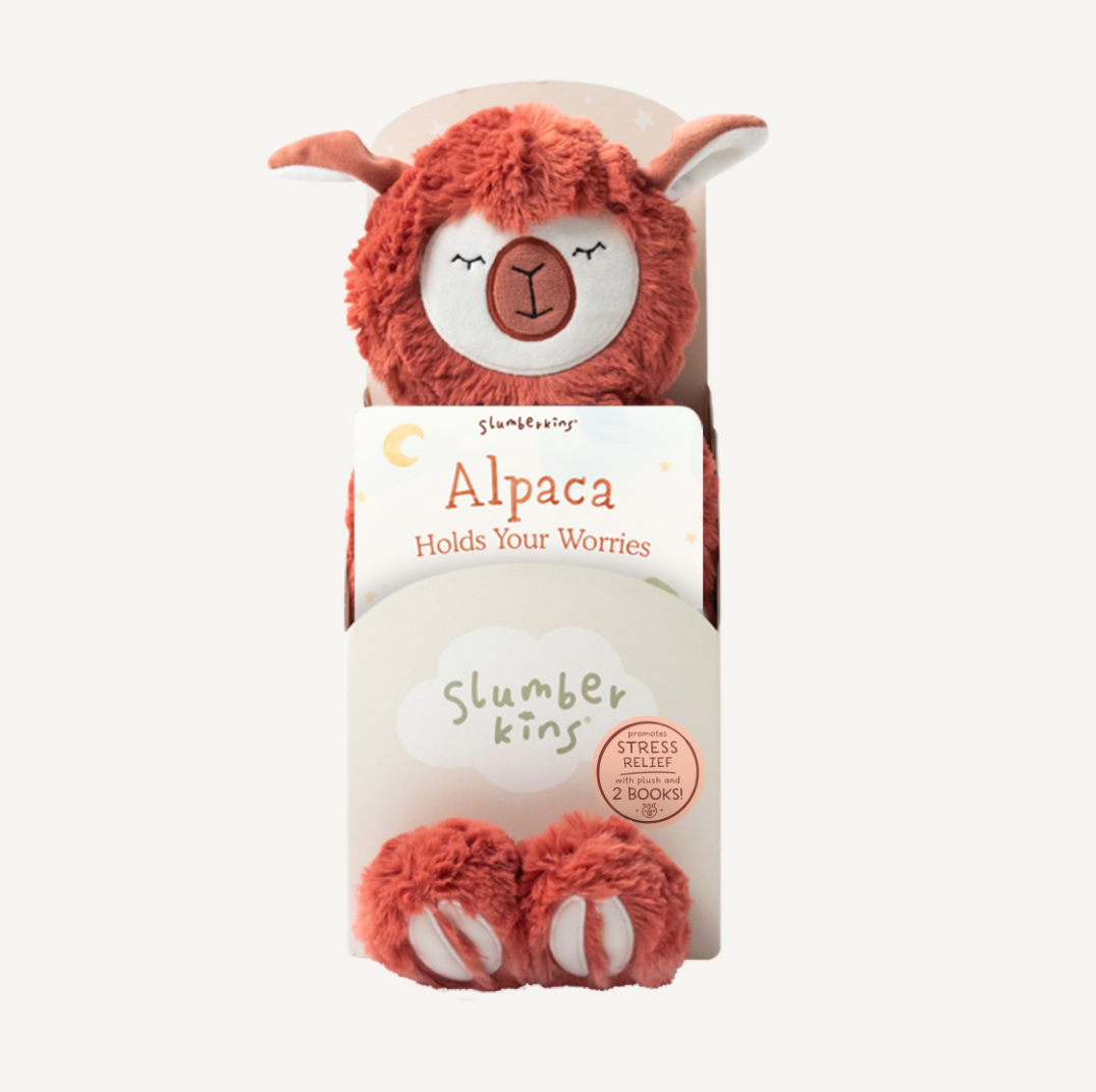 Slumberkins Inc. - Alpaca's Stress Relief Plush Set - with 2 books!