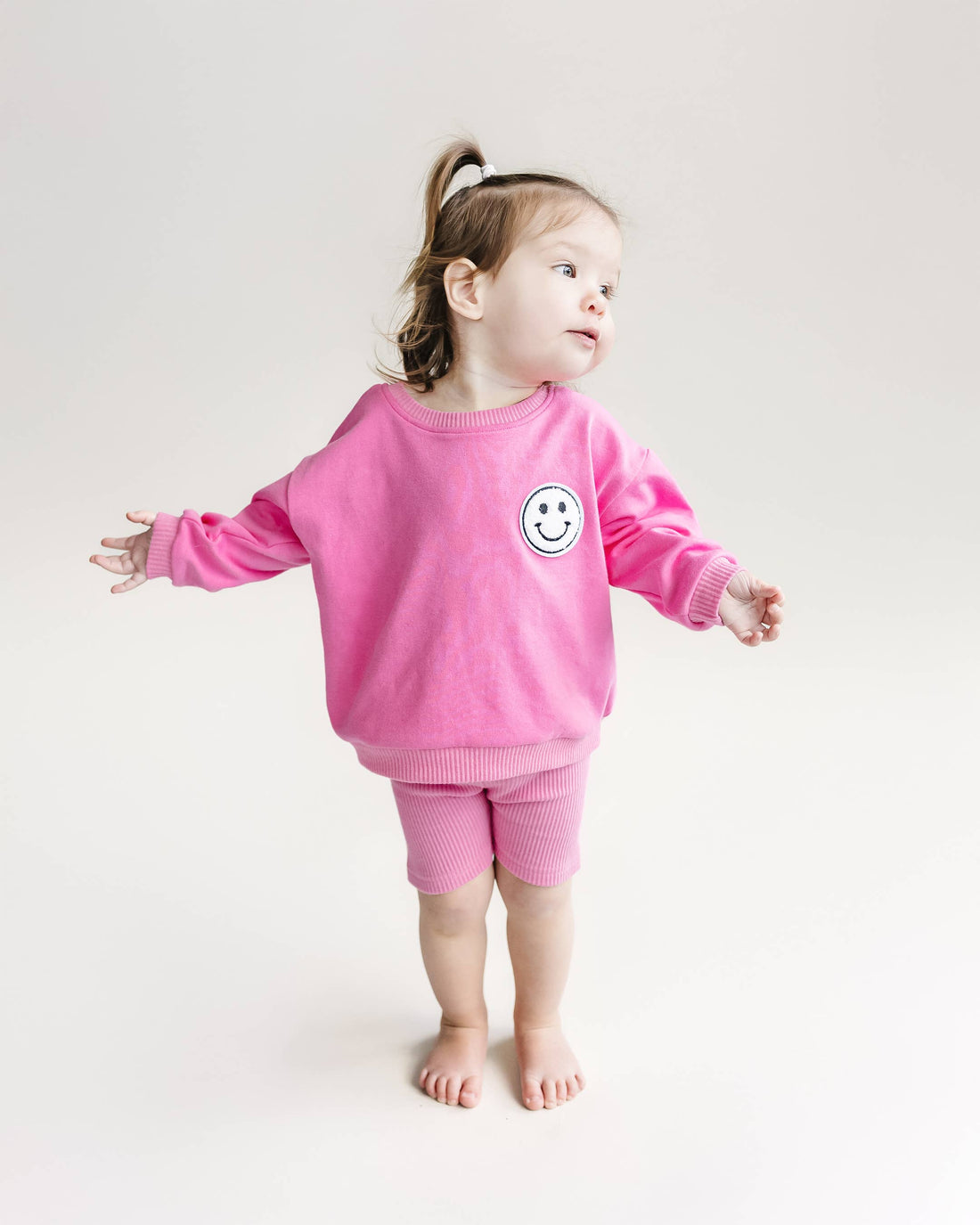 Lucky Panda Kids - Baby & Kids Biker Shorts Set | Pink