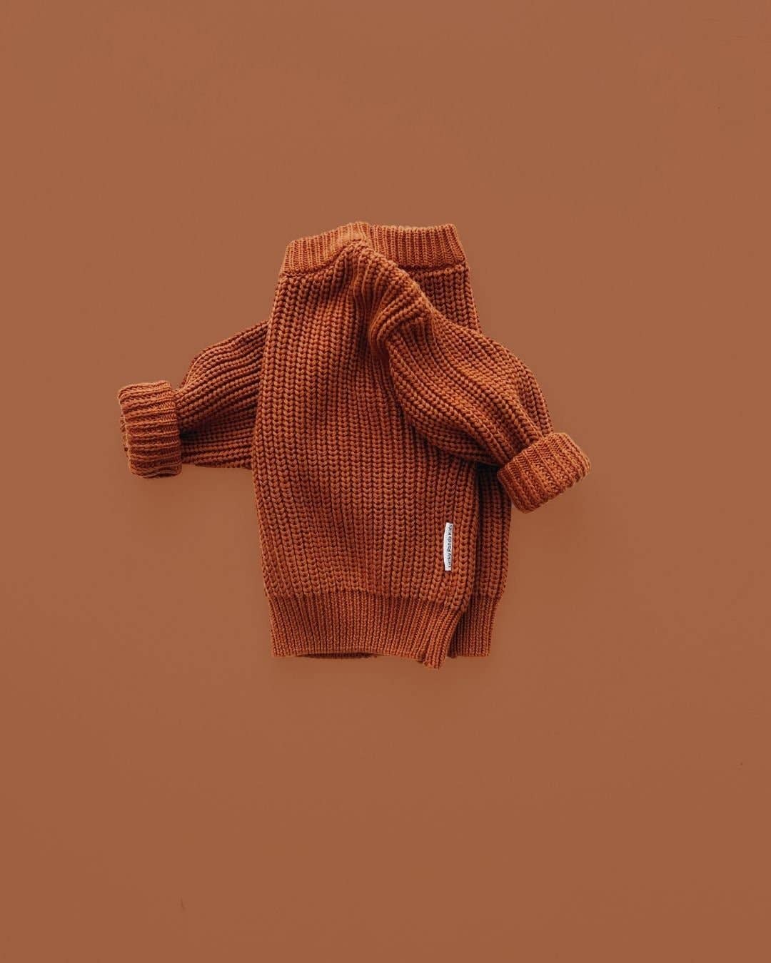 Lucky Panda Kids - Chunky Knit Sweater | Rust