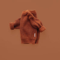 Lucky Panda Kids - Chunky Knit Sweater | Rust