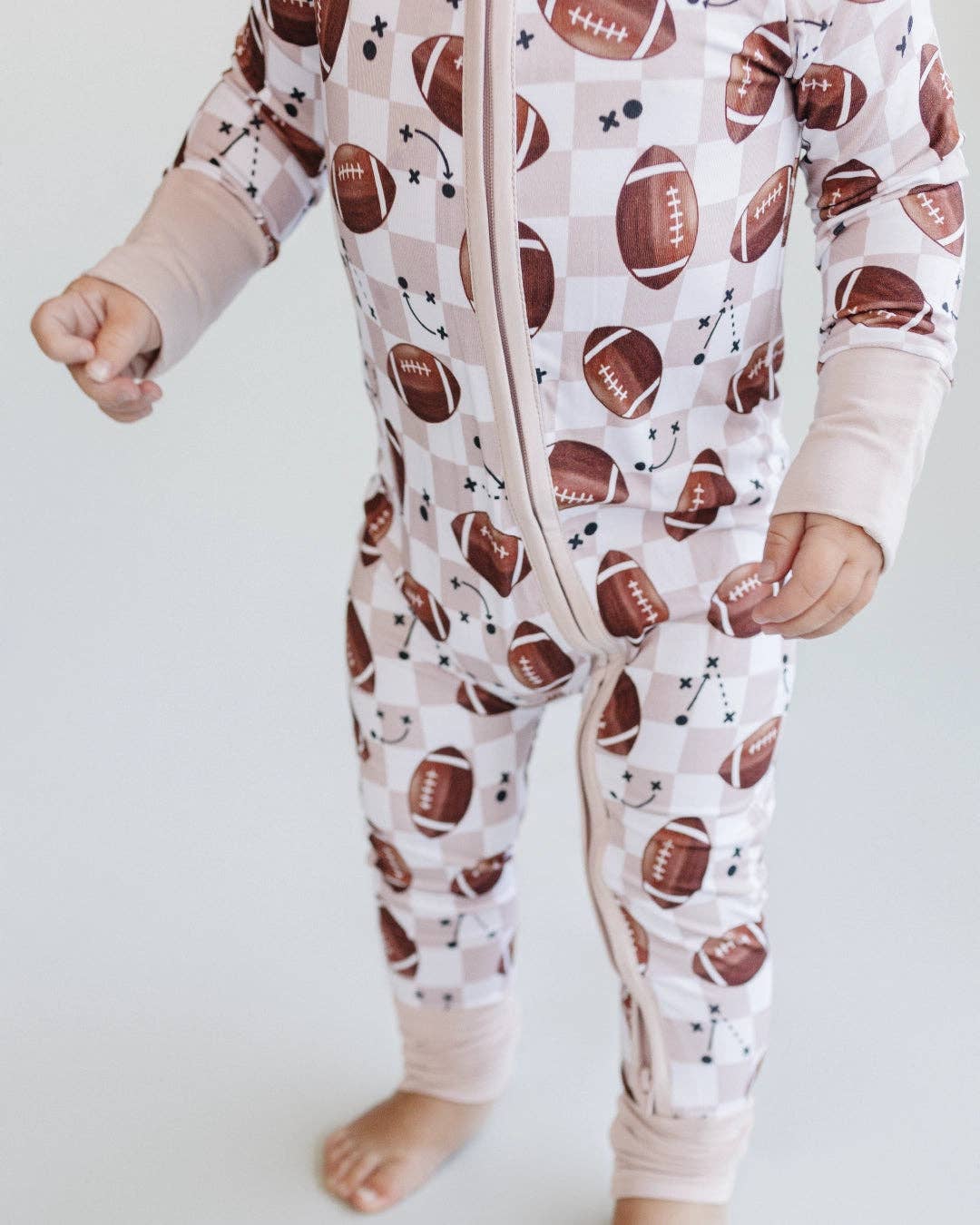 Lucky Panda Kids - Bamboo Zip Romper | Game Day