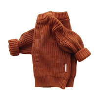 Lucky Panda Kids - Chunky Knit Sweater | Rust