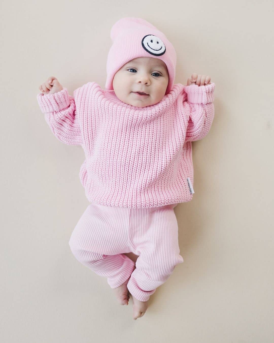 Lucky Panda Kids - Smiley Baby & Kids' Beanie | Pink