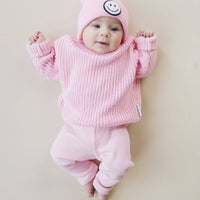 Lucky Panda Kids - Smiley Baby & Kids' Beanie | Pink