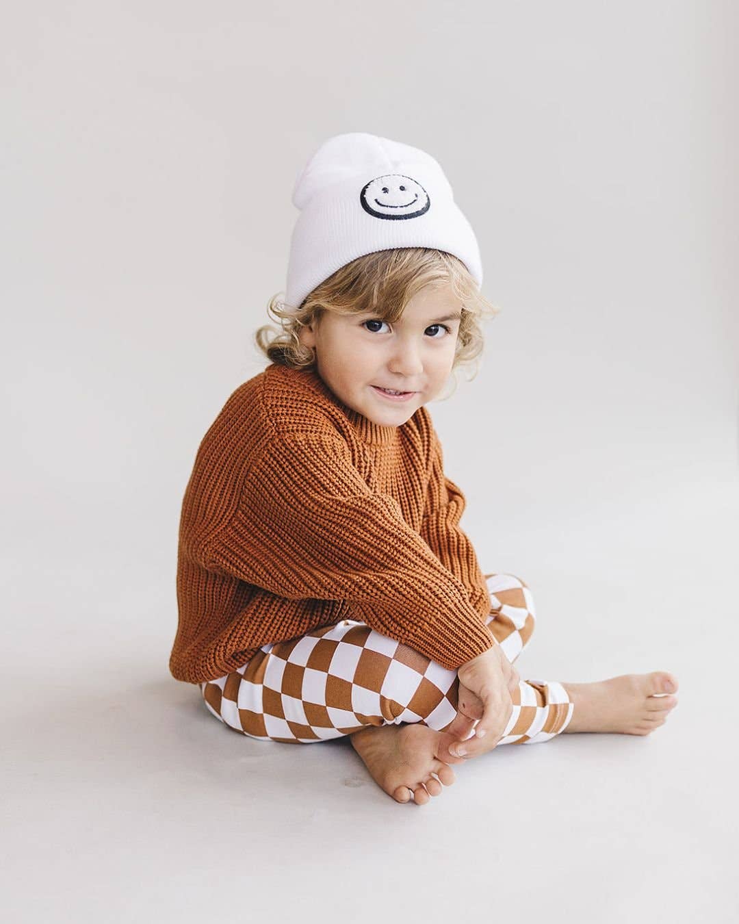 Lucky Panda Kids - Chunky Knit Sweater | Rust