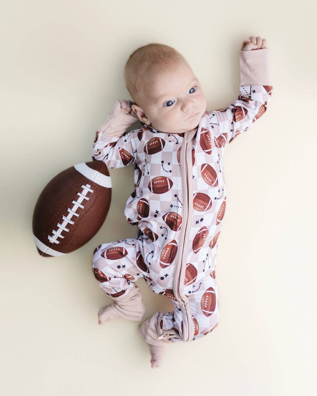 Lucky Panda Kids - Bamboo Zip Romper | Game Day