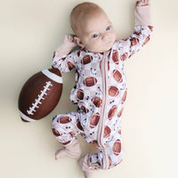 Lucky Panda Kids - Bamboo Zip Romper | Game Day