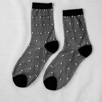 SHEER DOTS SOCKS - Black