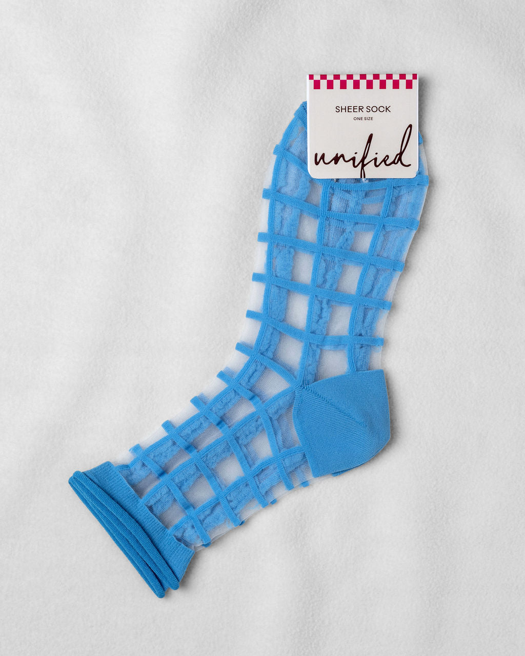 SHEER FRENCH WINDOW SOCKS - Capri Blue