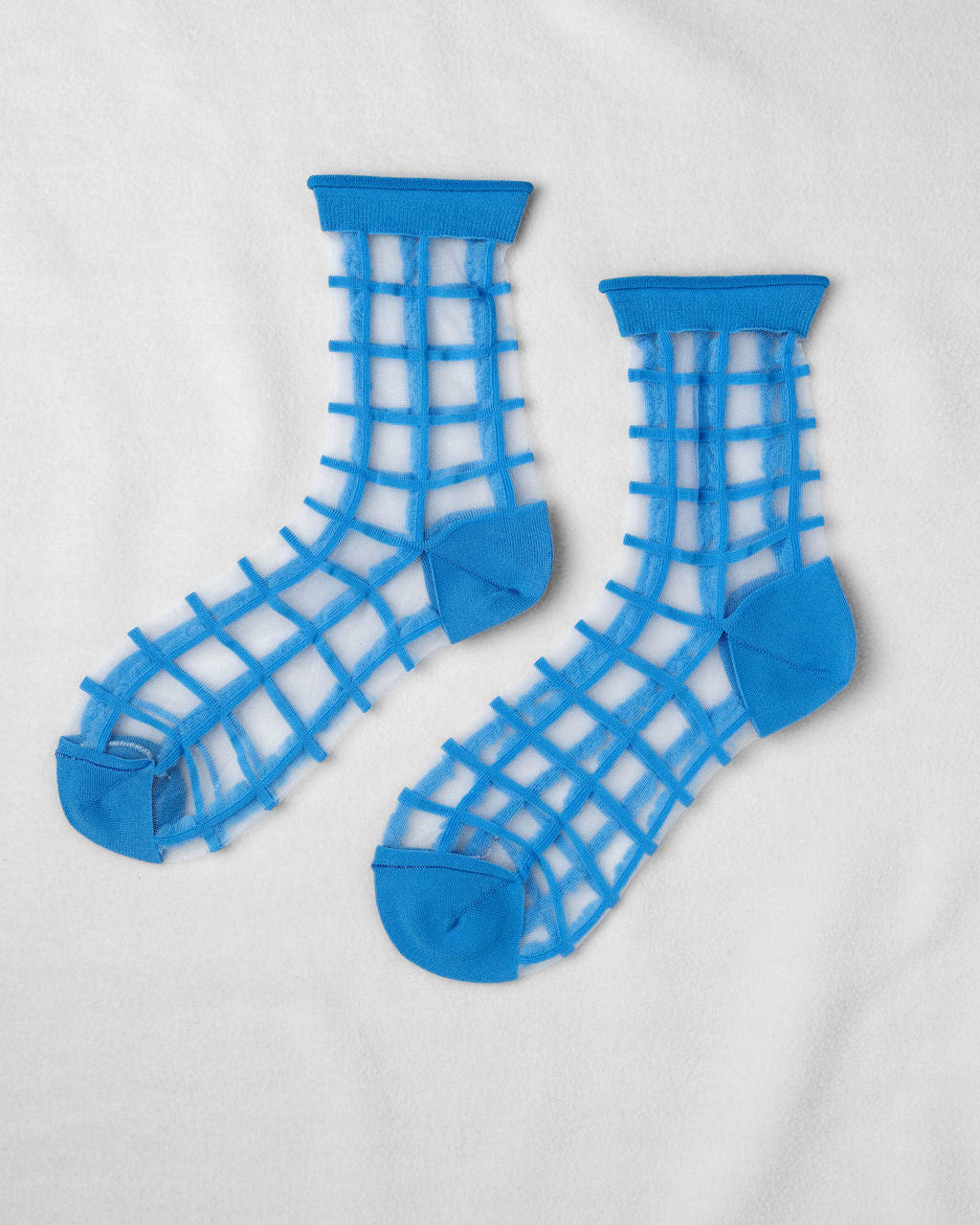 SHEER FRENCH WINDOW SOCKS - Capri Blue