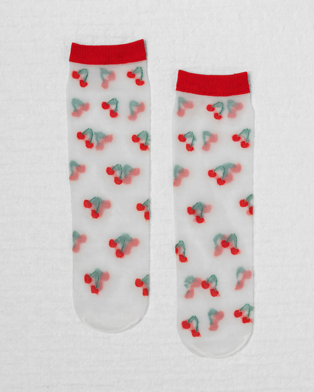 SHEER FRUIT SOCKS - Sheer Cherry
