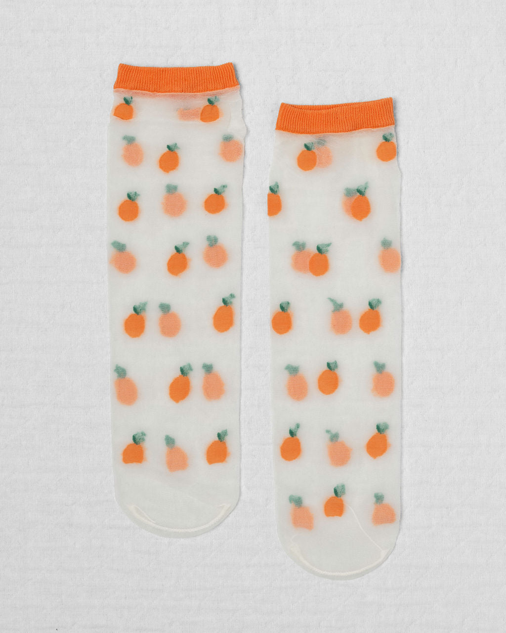 SHEER FRUIT SOCKS - Sheer Clementine