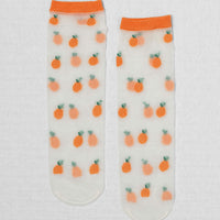 SHEER FRUIT SOCKS - Sheer Clementine