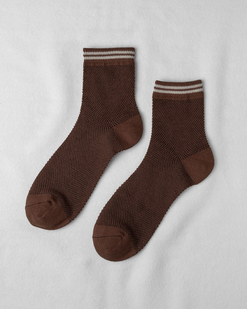 MESH SNEAKER SOCKS - Coffee Bean