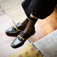 SHEER DOTS SOCKS - Black