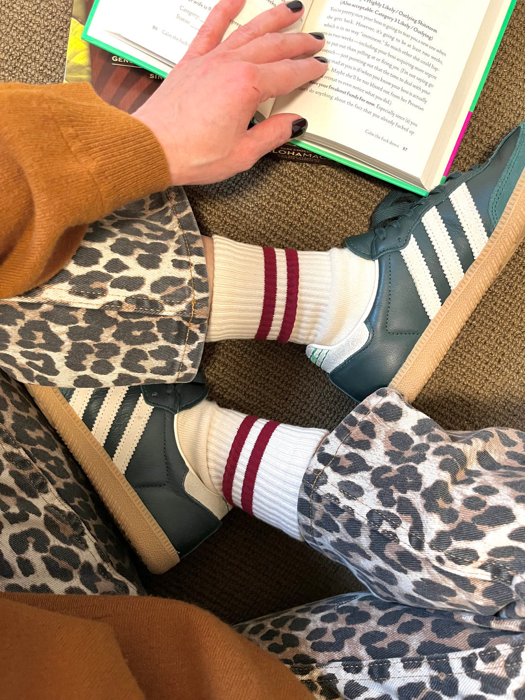 GYM SOCKS - Mulberry Stripe