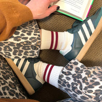 GYM SOCKS - Mulberry Stripe