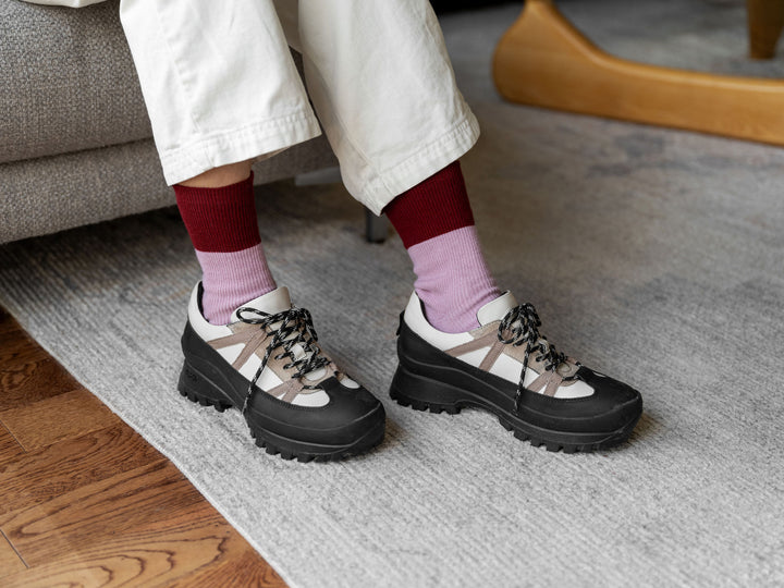 CHALET SOCKS - Berry/Garnet