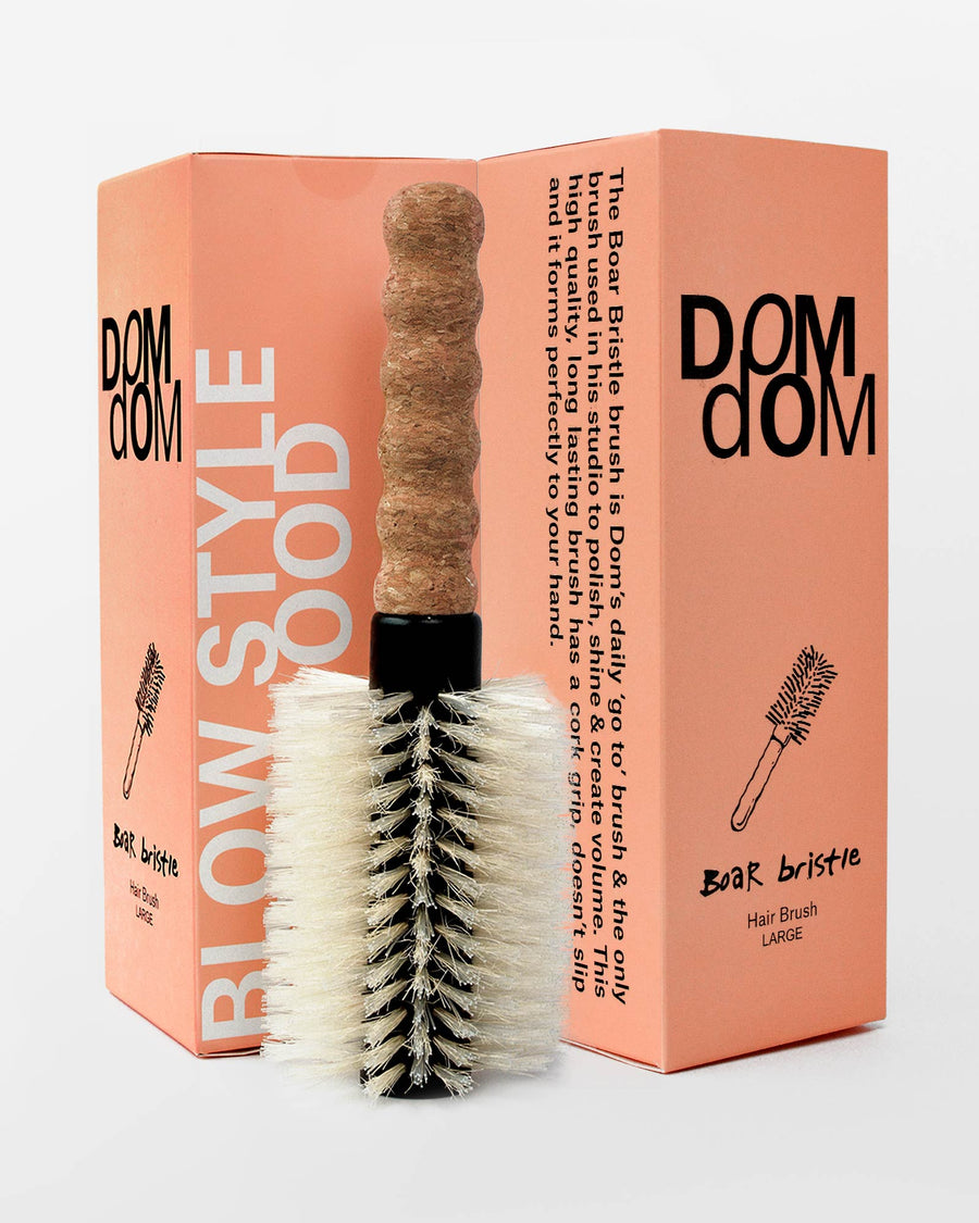 Domdom Large Round Boar / Nylon Bristle Brush