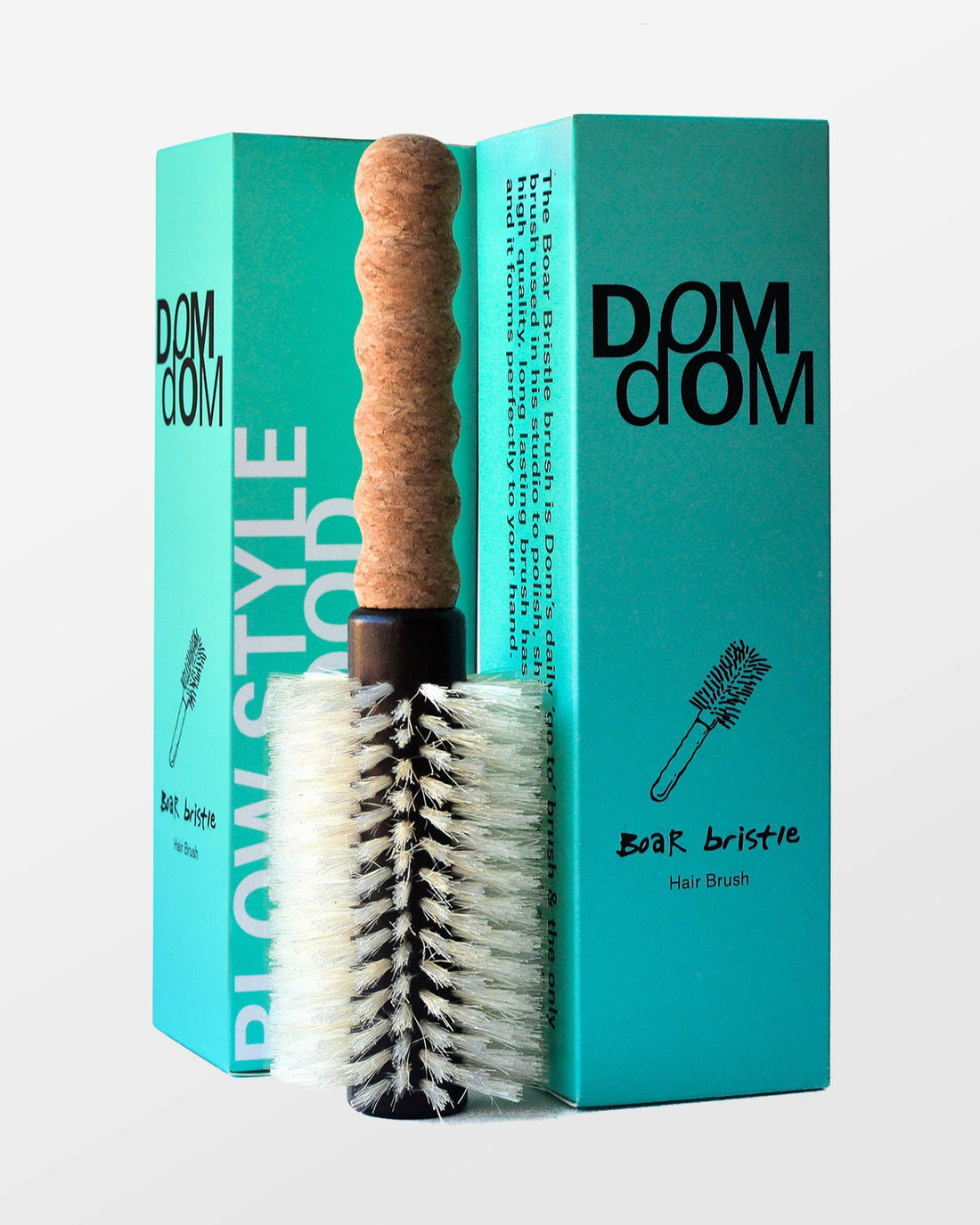 Domdom Medium Round Boar / Nylon Bristle Brush