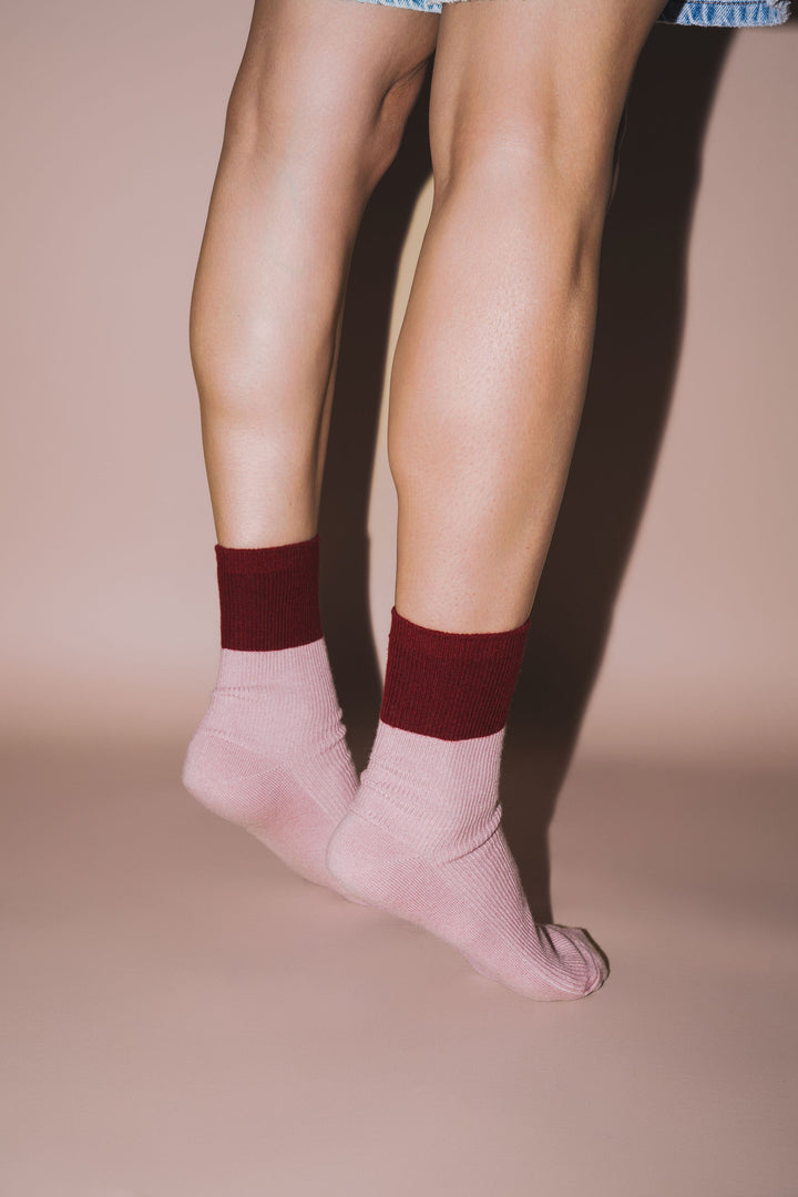 CHALET SOCKS - Berry/Garnet