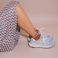 MESH SNEAKER SOCKS - Rust