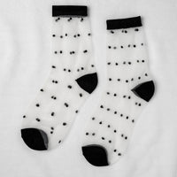 SHEER DOTS SOCKS - Pepper