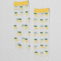 SHEER FRUIT SOCKS - Sheer Pineapple