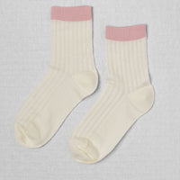 SUNDAY SOCKS - Rose stripe