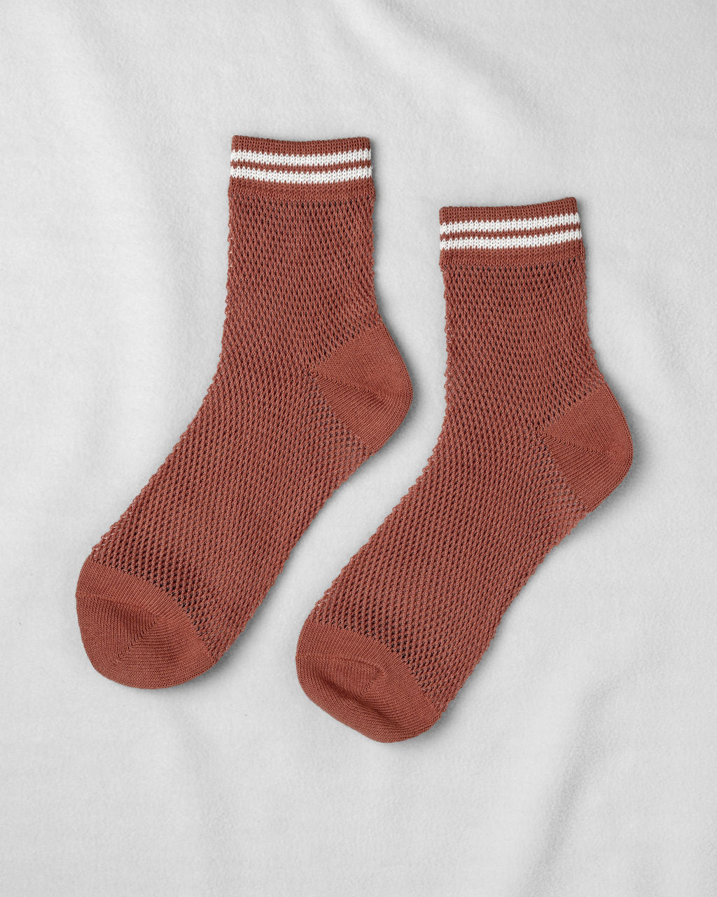 MESH SNEAKER SOCKS - Rust